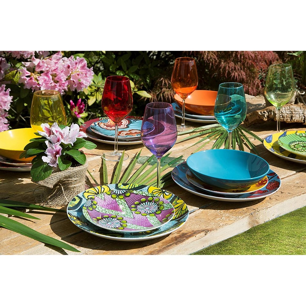 Scratch Set Goblets, Glass, Multicolored set 6 pieces Excelsa